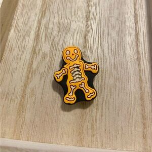 🌸 3/$15 Whimsical Halloween Gingerbread Skeleton Croc Charm